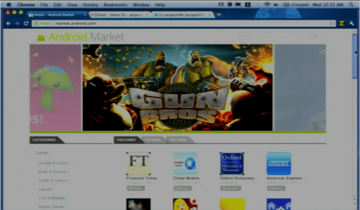 Android Market Webstore Google Market Place in your browser