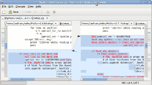 Meld File Comparison Comparing File in Linux with Meld vs. Winmege or Beyond Compare