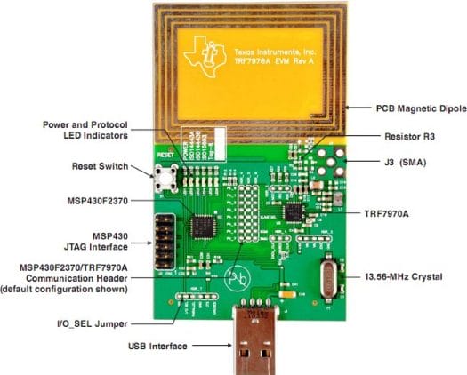 Texas Instruments TRF7970A EVM PCB TRF7970A Development Board