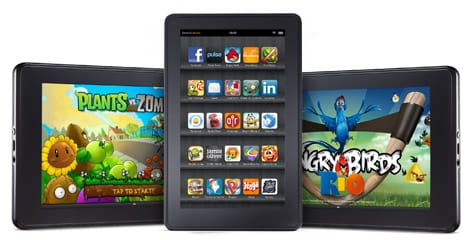 Amazon Kindle Fire Games Plants vs Zombies, Angry Bird on Kindle Fire