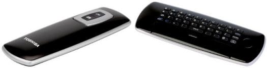 Toshiba STOR-E TV PRO Remote (2 sides) Dumb side and keyboard side of Toshiba media player STOR-E TV PRO