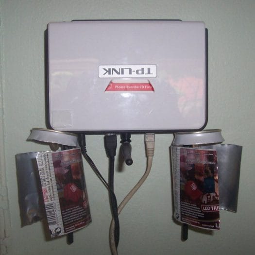 TL-WR940N Router with Beer Can Antenna