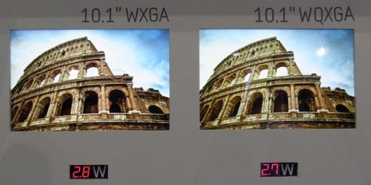 WQXGA Tablet Display Power Consumption