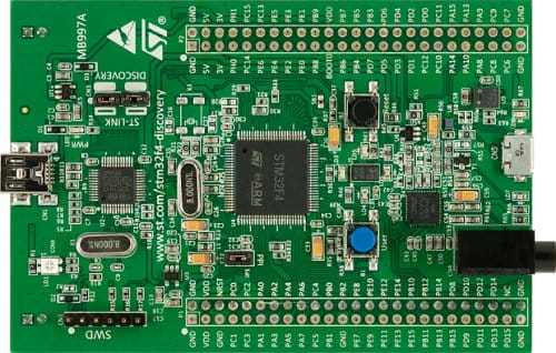 STM32F4-Discovery Devkit (Click to Enlarge) STM34F4 Development Board