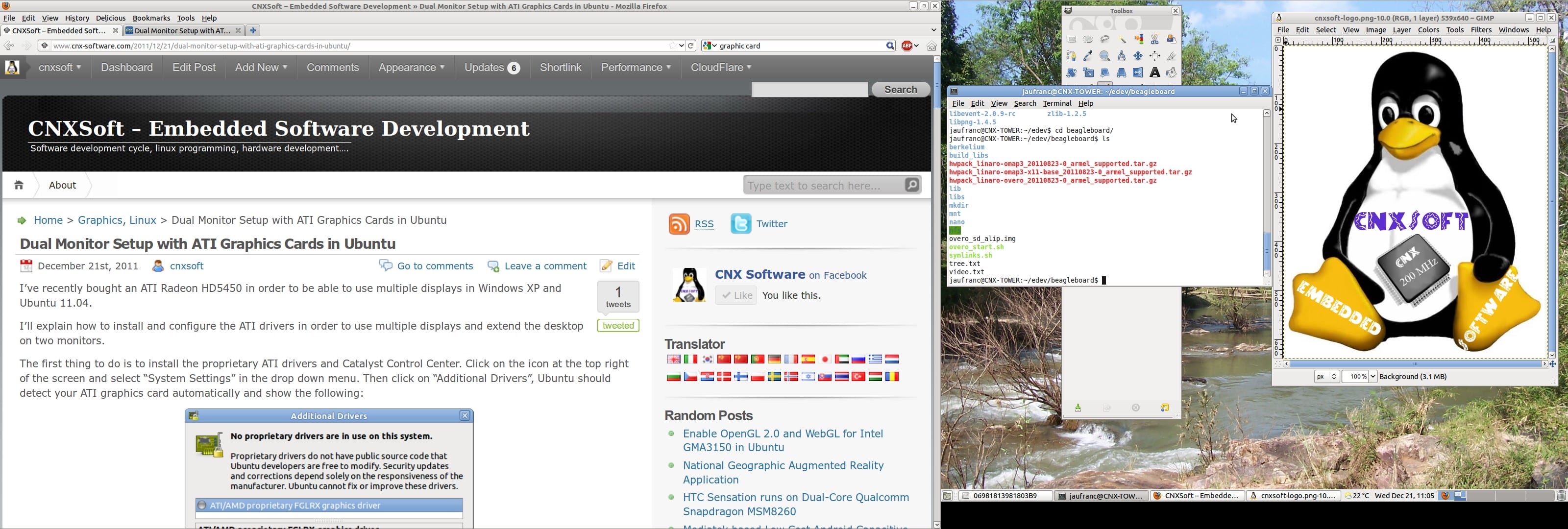 Dual Monitor Setup with ATI Graphics Cards in Ubuntu CNX Software