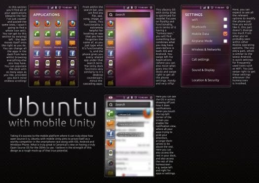 Ubuntu With Mobile Unity (Click to Enlarge) Ubuntu Smartphone User Interface