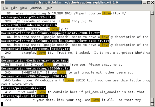 Glark Highlighting glark finds love in linux