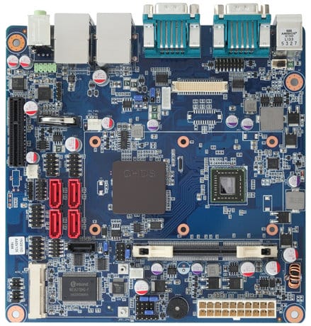 Axiomtec MANO120 mini-ITX board with AMD T56N AMD G-Series T56N Mini-ITX motherboard (MANO120VGGA-T56N)