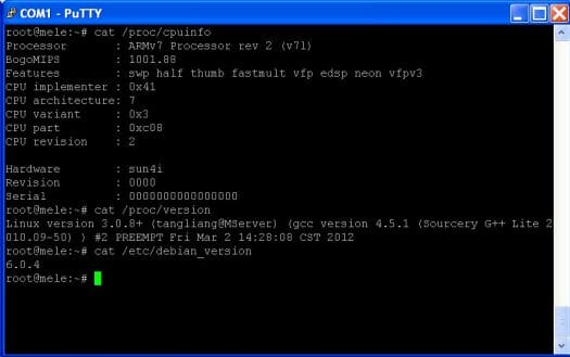 Mele A1000 Debian Serial Port Output