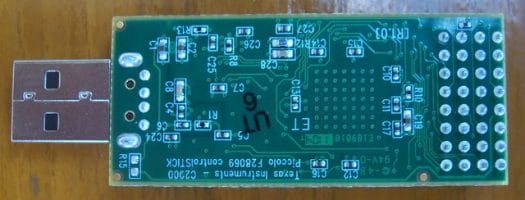 TI Piccolo F28069 controlSTICK Bottom C2000 MCU devkit bottom PCB