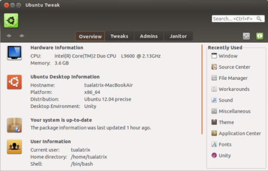 Tweak Software for Ubuntu 12.04