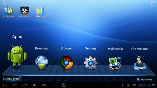 Smallart U-Host Android Home Screen