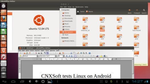 Ubuntu on Android in ODROID-X Development Board