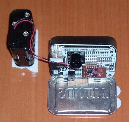 Beaglebone based Alarm System with Adafruit Proto Cape, Microchip MRF24J40MA, Maxbotix HRLV-EZ0, LM7805 (5V regulator)and Battery