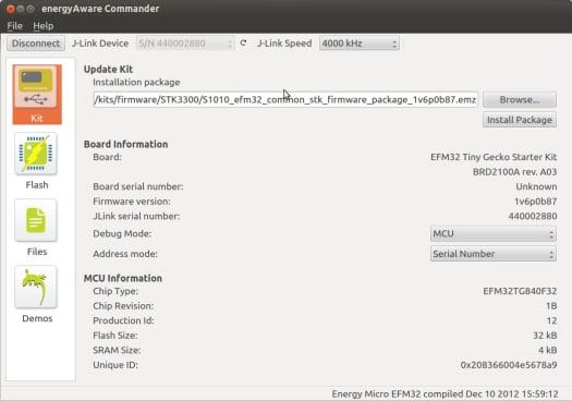energyAware Commander in Ubuntu