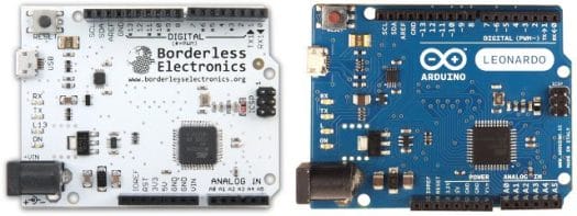 Borderless Electronics vs Arduino Leonardo