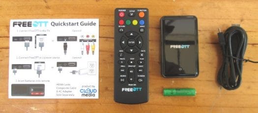 FreeOTT, Remote, Cable and User's Manual (Click to Enlarge)