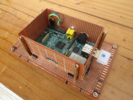 Raspberry Pi Modular Stripboard Enclosure with Top board (Click to Enlarge)