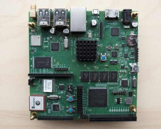 Crystal Board - Top: RK3188, Bottom Left: Arduino, Bottom Right: Xilinx FPGA