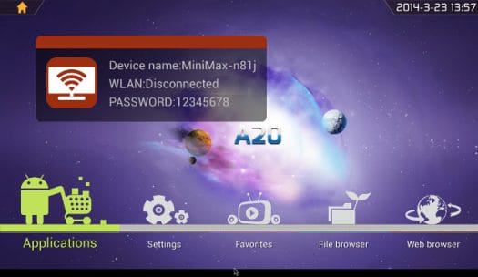 Android 4.2 Home Screen on IBOX (Click for Original Size)