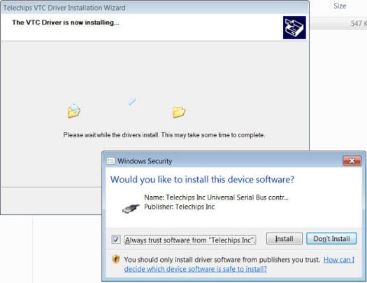 Telechips_Serial_drivers_installation