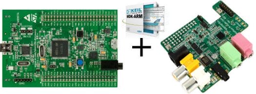 STMicro STM32F4-Discovery Board, Keil ARM-MDK and Wolson Audio Card