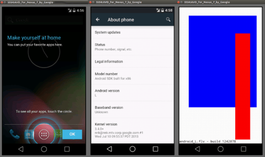 Android L Screenshots (Click to Enlarge)