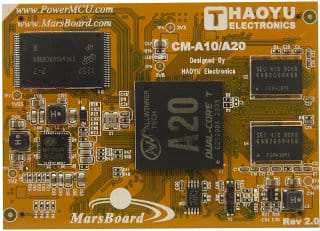 Haoyu CM-A20 CoM with AllWinner A20, RAM, Flash, and Ethernet (Click to Enlarge)
