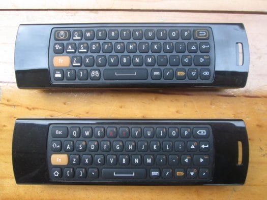 Mele F10 vs Mele F10 Deluxe - Keyboard Side (Click to Enlarge)