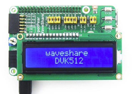 DVK512 Board with LCD1602 Display