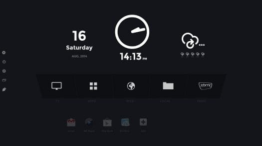WeTek Play Home Screen (Click to Enlarge)