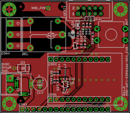 Olimex ESP8266 EVB PCB Layout