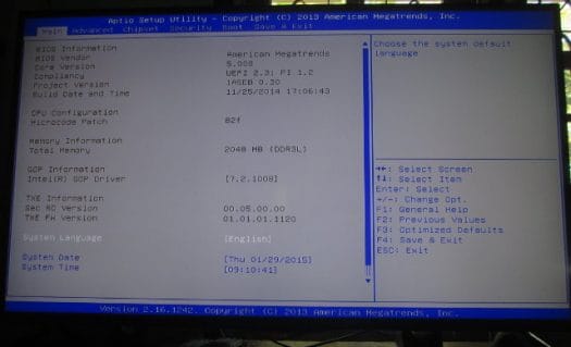 AMI BIOS UEFI 2.3 (Click to Enlarge)