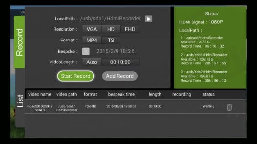 HDMI IN App Screenshot (Click for Original Size)