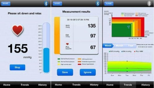 Bluetooth BP Monitor App (Click to Enlarge)