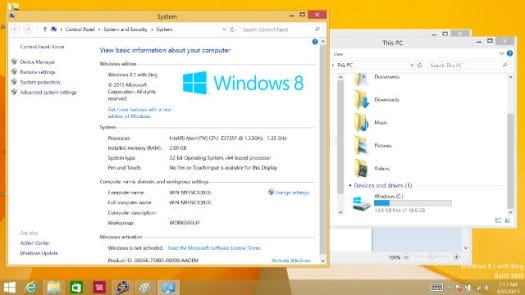 Wintel W8 PC Info and Storage in Windows 8.1 (Click for Original Size)