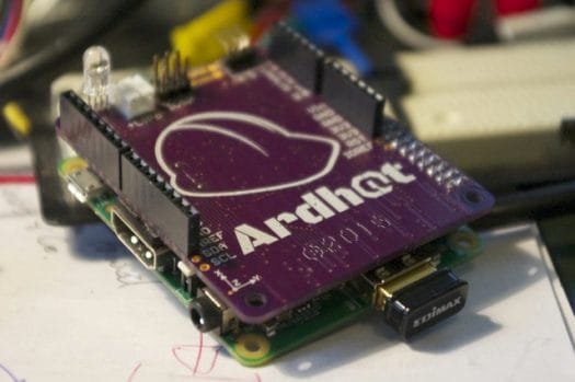 ARDHAT Connected to Raspberry Pi Model A+