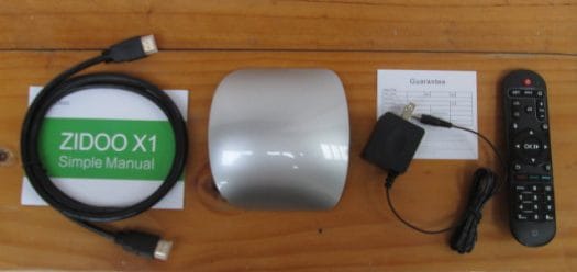 Zidoo X1 and Accessories (Click to Enlarge)