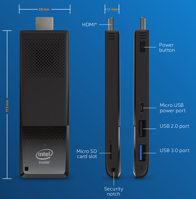 Onze onderneming zand ten tweede Intel Unveils 5 New Compute Stick Models Powered by Intel Atom x5 and Core  M Skylake Processors - CNX Software