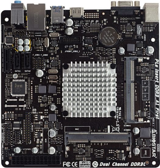 BIOSTAR J3160NH mini-ITX Motherboard (Click to Enlarge)