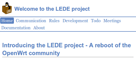 dække over flicker hvis du kan LEDE (Linux Embedded Development Environment) Project is a Fork of OpenWrt  - CNX Software