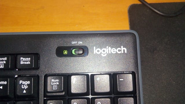 logitech keyboard with caps lock indicator light