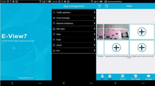 e-view 7 app screenshots - Click to Enlarge