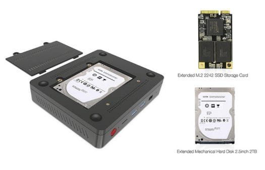 Gemini Lake mini PC with hard drive & SSD