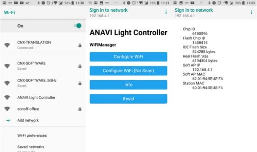 ANAVI Light Controller Web Interface