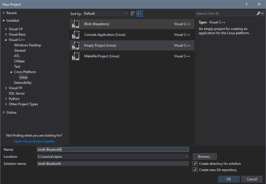 Create-Visual-Studio-Project-for-Linux