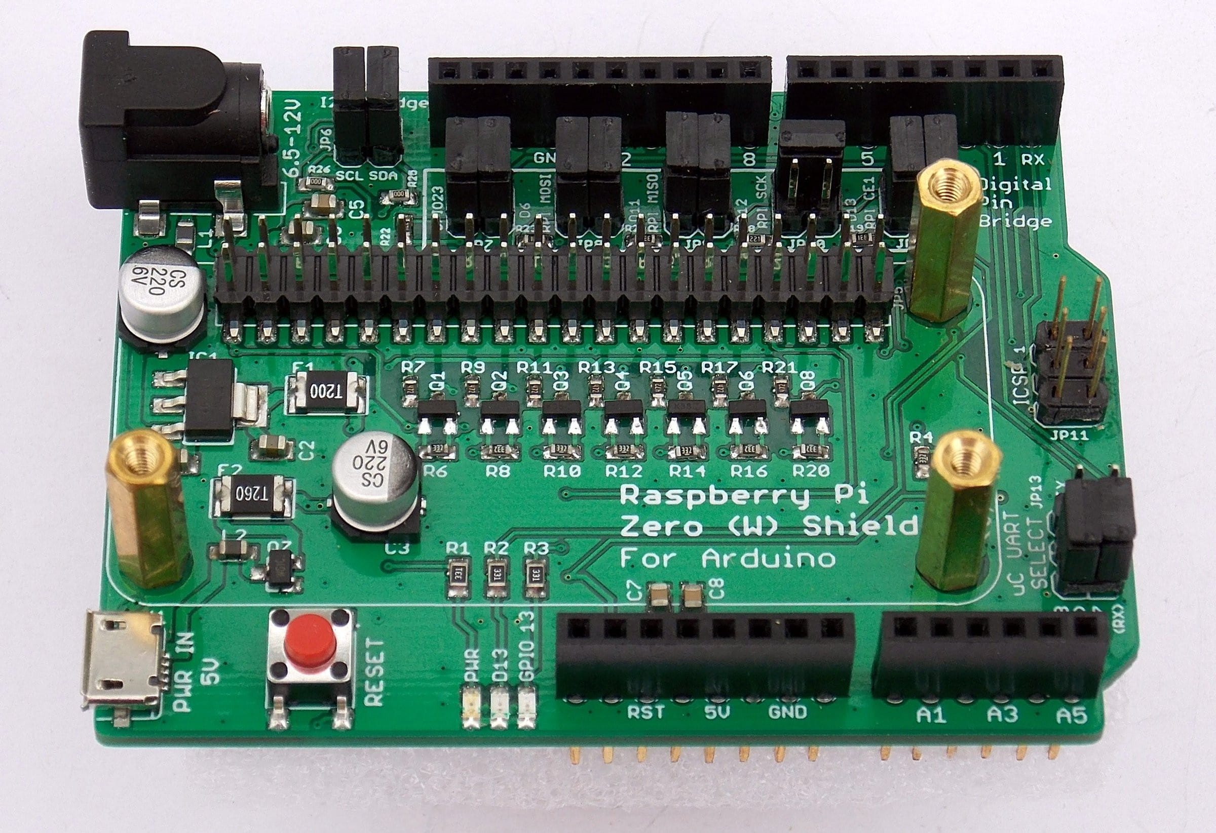 Raspberry Pi Zero W Shield For Arduino Is An Arduino Uno Baseboard For Rpi Zero Board Cnx 2356
