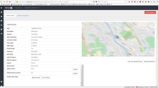 MatchBox LoRa Gateway Setup / Dashboard