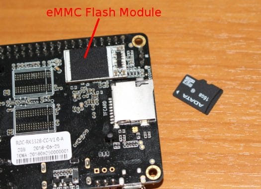 ROC-RK3328-CC Renegade eMMC Flash Module