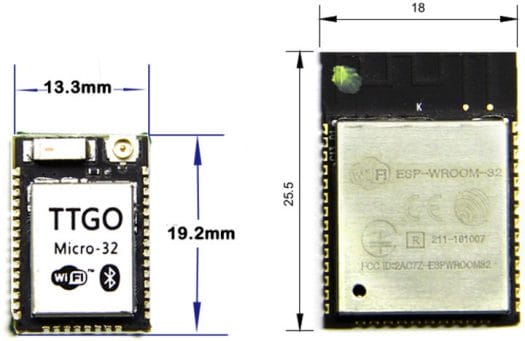 TTGO Micro-32 vs ESP32-WROOM-32